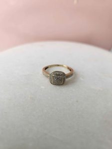 9CT YELLOW GOLD SQUARE RING #GN421082