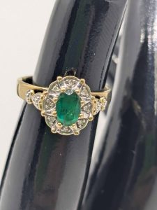 Ladies 10ct Gold Cluster Dress Ring - BL365834