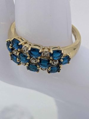 Ladies Gold Vintage Style Multi-Tier Cluster Ring - BL396133