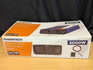 PowerTech 3000W 12VDC to 240VAC Pure Sine Wave Inverter - BP424326