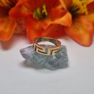 18ct Yellow Gold Greek Key Band TW413120