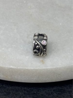 925ct silver swirl stopper pandora charm #GN405190-8