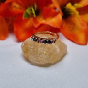 9ct Yellow Gold Multi-Coloured Stone Ring TW387151