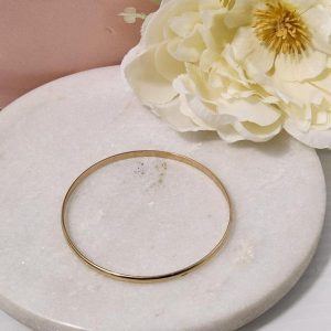 14ct Yellow gold round bangle #GN370800