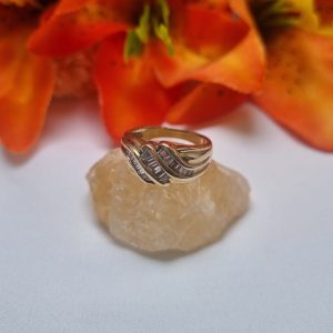9ct Yellow Gold Layered Channel Set Ring TW398563