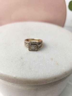 9ct yellowngold diamond ring #GN416776