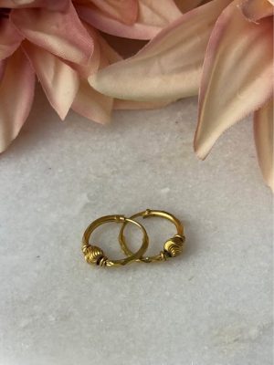 22ct yellow gold hoop earrings #GN424062