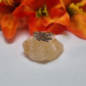 9ct Yellow Gold Channel Set Weave Ring TW398560