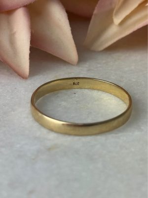 9ct yellow gold smooth ring #GN423971