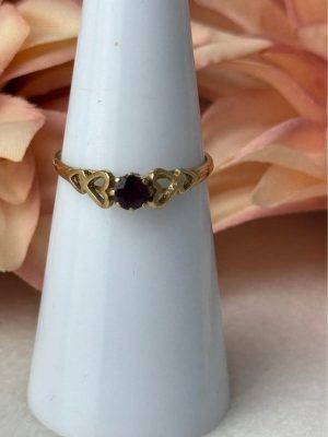 9ct yellow gold solitaire ring #GN421084