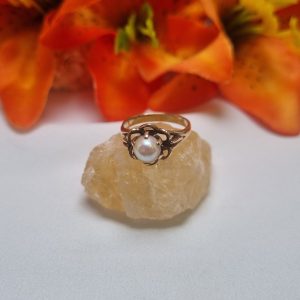 9ct Yellow Gold Solitaire Pearl Ring TW386980