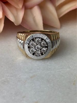 10ct yellow gold diamond ring #GN424375