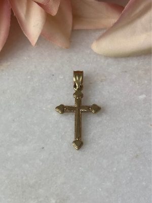 9ct yellow gold cross pendant #GN421087