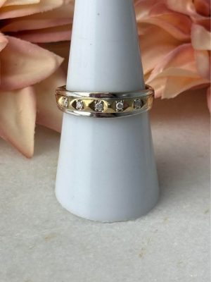 9ct yellow gold diamond ring #GN425922