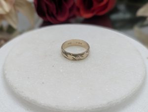 Ladies 9CT Yellow Gold Patterned Ring (3.75gms) - BP383589