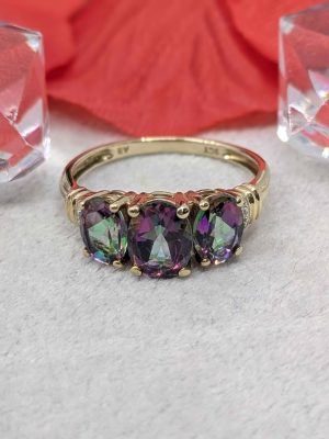 Ladies 9ct Gold Mystic Topaz Cocktail Ring - BL379281