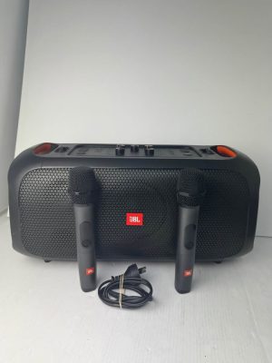 JBL party box on the go speaker with microphones #GN431146