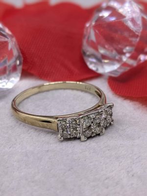 Ladies 9ct Gold Diamond Cluster Ring - BL384106
