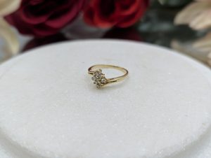 Ladies 18CT Yellow Gold Diamond Cluster Ring (2.6gms) - BP338962