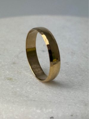 9ct yellow gold smooth ring #GN427112