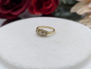Ladies 18CT Yellow Gold Tri-Diamond Cluster Ring (3.5gms) - BP295936