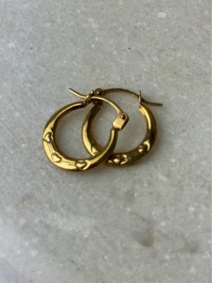 9ct yellow gold small hoop earrings #GN426961