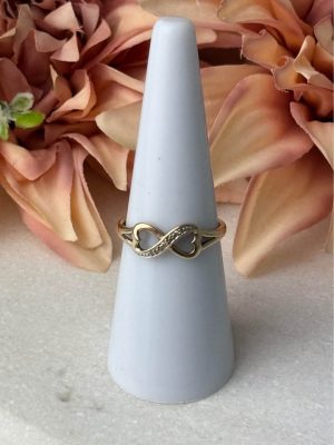 9ct yellow gold infinity ring #GN423997