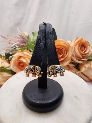 Ladies 9CT Yellow Gold Elephant Earrings 1.5GMS - IP421904