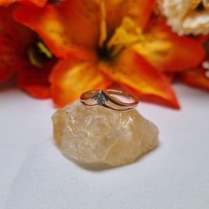 9ct Rose Gold Wishbone Ring TW407811