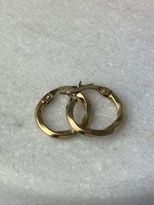 9ct yellow gold hoop earrings #GN428426