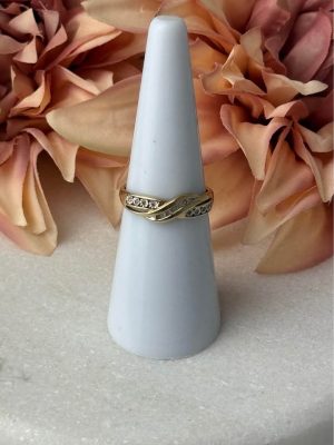 9ct yellow gold diamond ring #GN426986