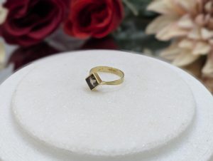 Ladies 14CT Yellow Gold Cognac Stone Ring (2.4gms) - BP430030