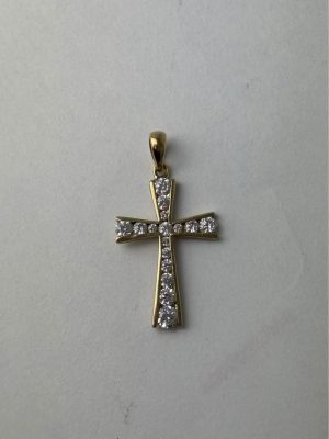 9ct yellow gold cross pendant #GN432089