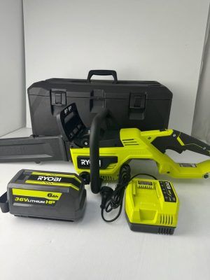 Ryobi chain saw in box with 36v battery & charger #GN429102