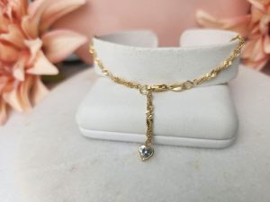 9ct Yellow Gold Rope Link Anklet GN426088