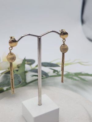 9ct Yellow Gold Tassel Drop Earrings GN430102