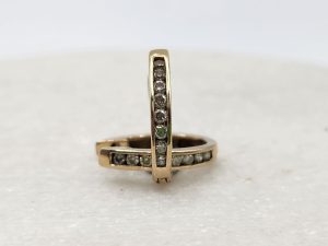 9ct Yellow Gold and Diamond Huggie Earrings GN435602