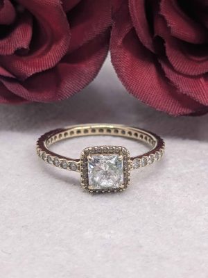 Ladies 14ct Gold Accented Cocktail Ring - BL435003