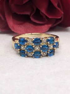 Ladies 9ct Gold Vintage Style Multi-Tier Cluster Ring - BL396133