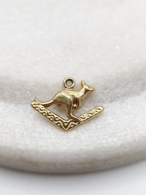 9ct Yellow Gold Kangaroo Charm GN400440-8