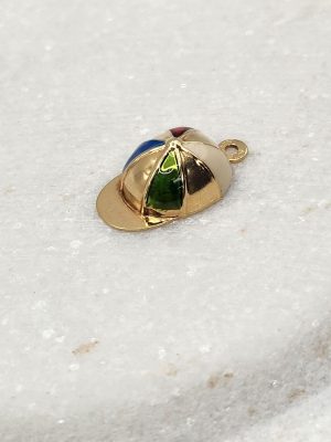 9ct Yellow Gold Jockey Helmet Charm GN400440-3