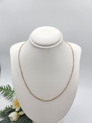18ct Yellow Gold Fine Belcher Link Chain GN424706