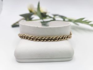 9ct Yellow Gold Curb Link Bracelet GN432300