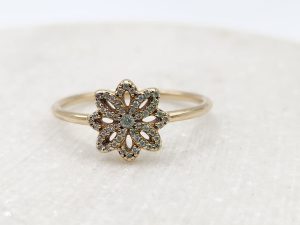 14ct Yellow Gold Pandora Flower Ring GN435886