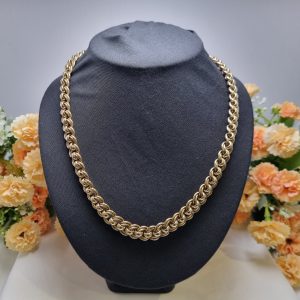 9ct Yellow Gold Roller Link Necklace TW405959