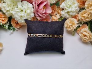 9ct Yellow Gold Figaro Link Bracelet TW402287