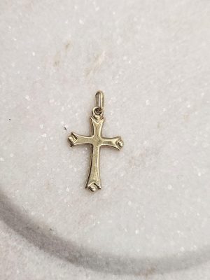 9ct Yellow Gold Cross Pendant GN437315