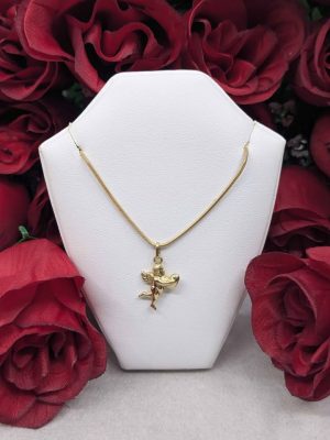 Ladies 9ct Yellow Gold Angel Pendant - BL417299-5