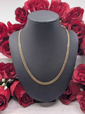 Men's 9ct Yellow Gold Curb Link Chain - BL394399