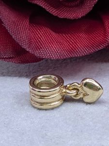 Ladies 14ct Yellow Gold Heart Pandora Charm - BL436586